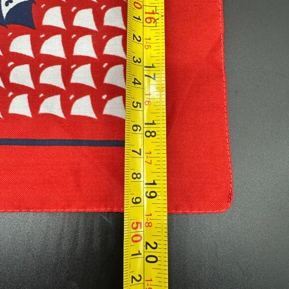 Vintage Scarf Italian 1970s Mademoiselle Red White Blue Patriotic Italy Small - Picture 7 of 8